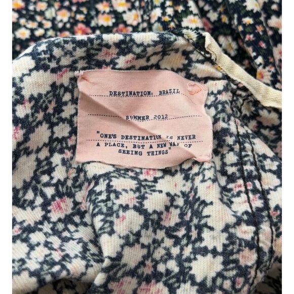 Trovata Birds of Paradis Button Up Shirt Roll Tab Sleeves Size S Cotton Corduroy - Picture 11 of 13